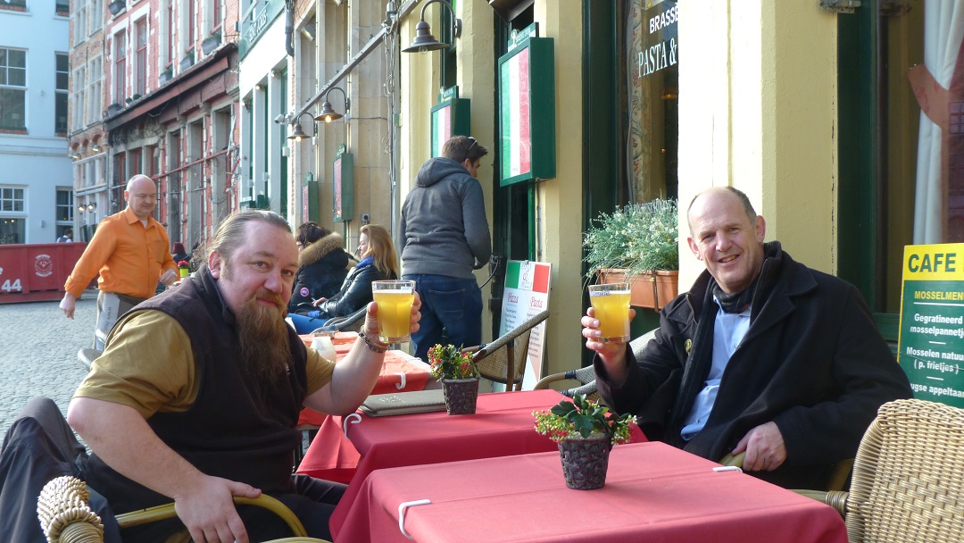 Mark Laycock and Steve Kidd In Bruges